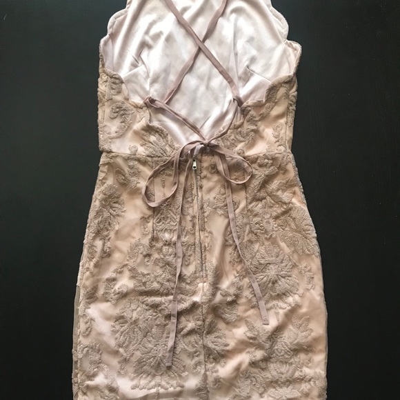 Fitted Embroidered Lace Dress - Picture 2 of 4